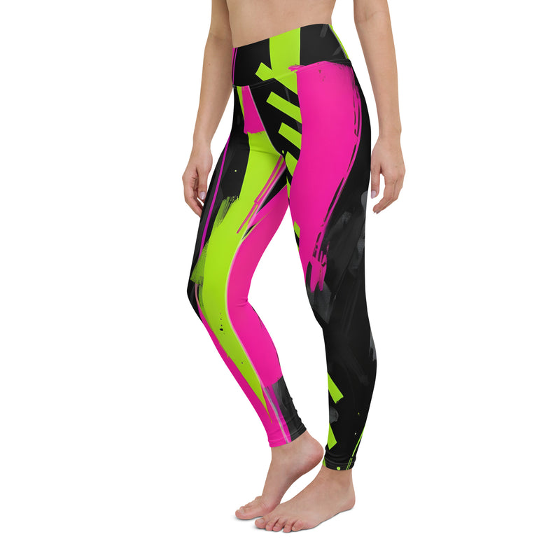 Latina Rocks Multi Color Swoosh 80's Yoga Leggings