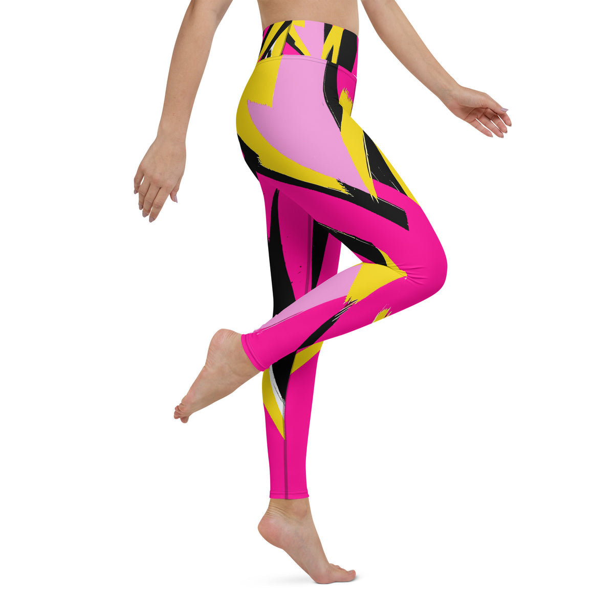 Latina Rocks Splash of Pink Yoga Leggings