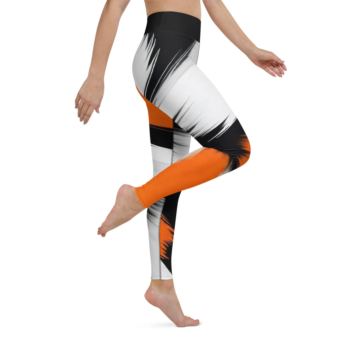 Latina Rocks Tiger Brush Print Yoga Leggings