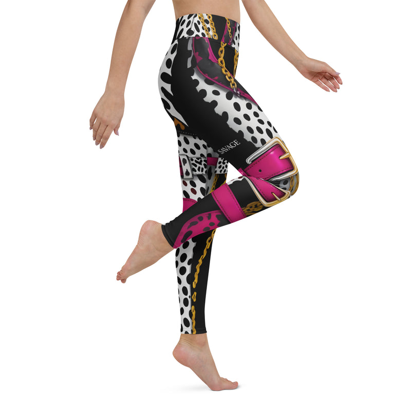 Latina Rocks Leather Belts and Animal Print Yoga Leggings