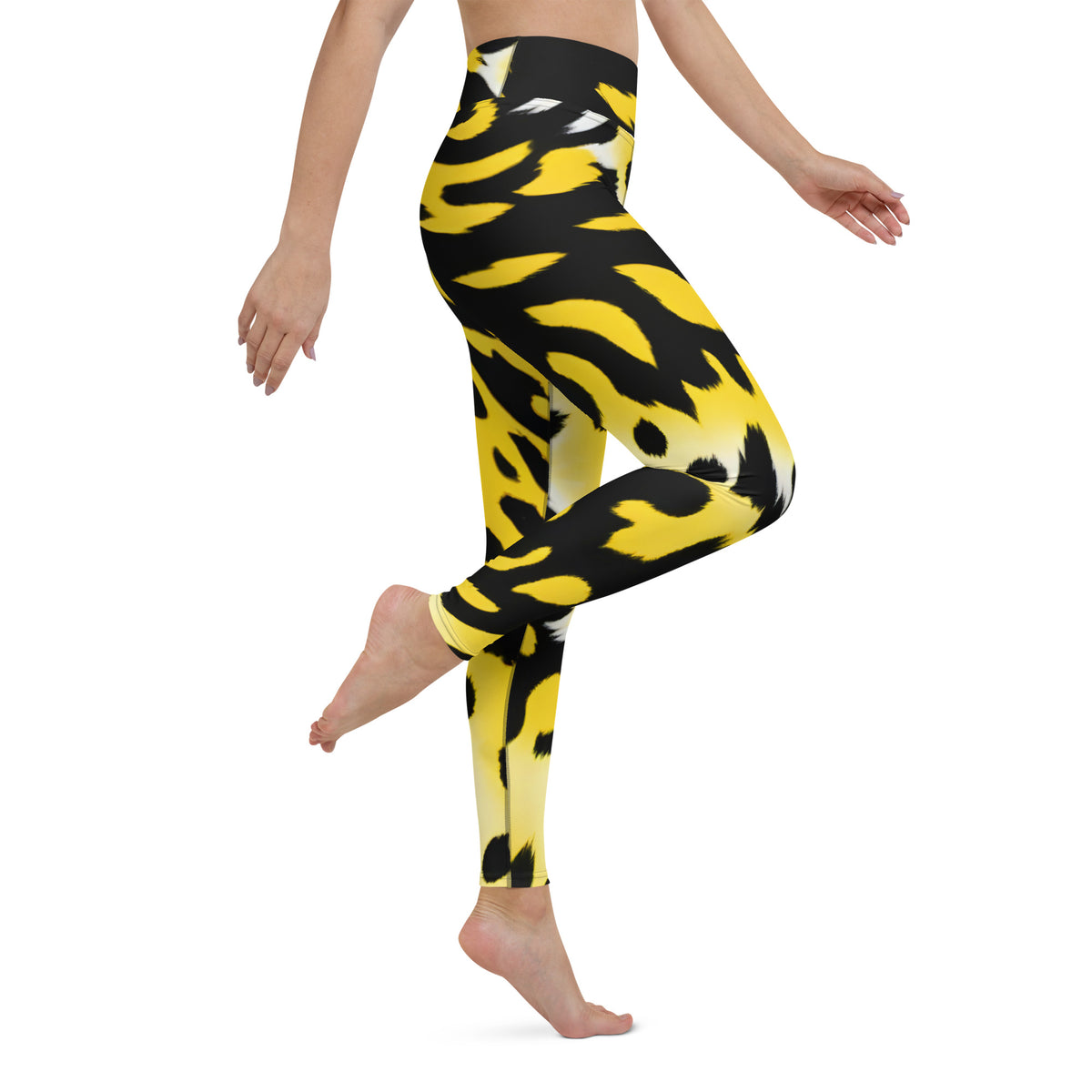 Latina Rocks Yellow Tiger Print Vibes Yoga Leggings