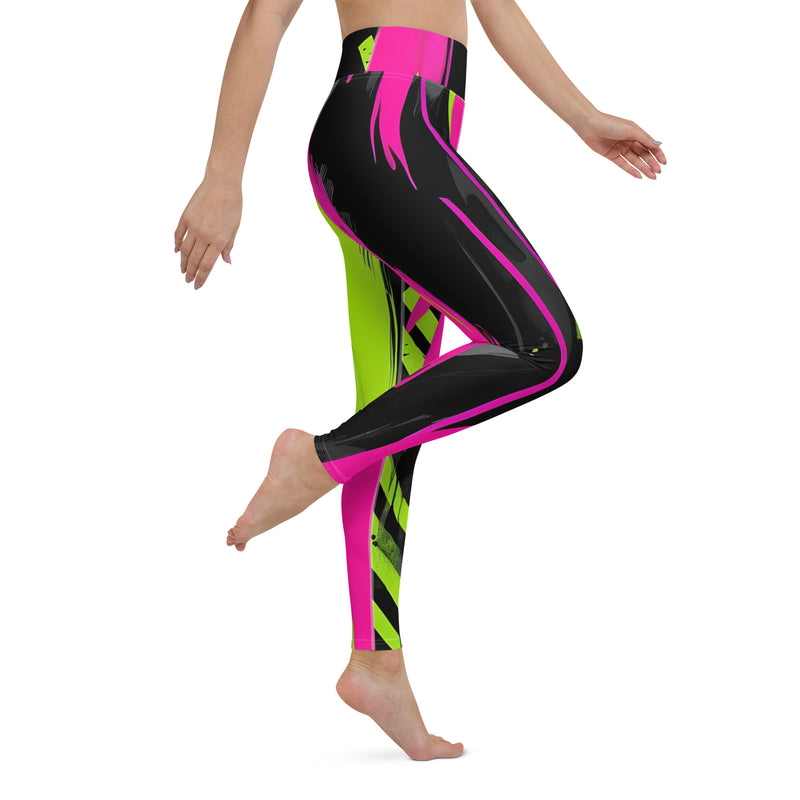 Latina Rocks Multi Color Swoosh 80's Yoga Leggings