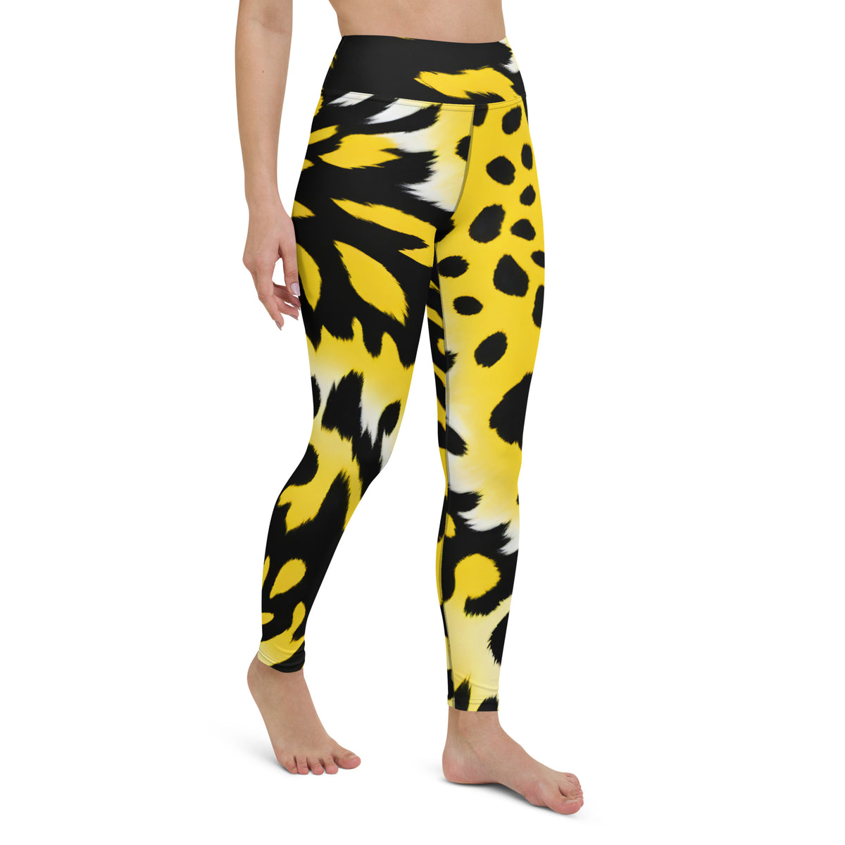 Latina Rocks Yellow Tiger Print Vibes Yoga Leggings