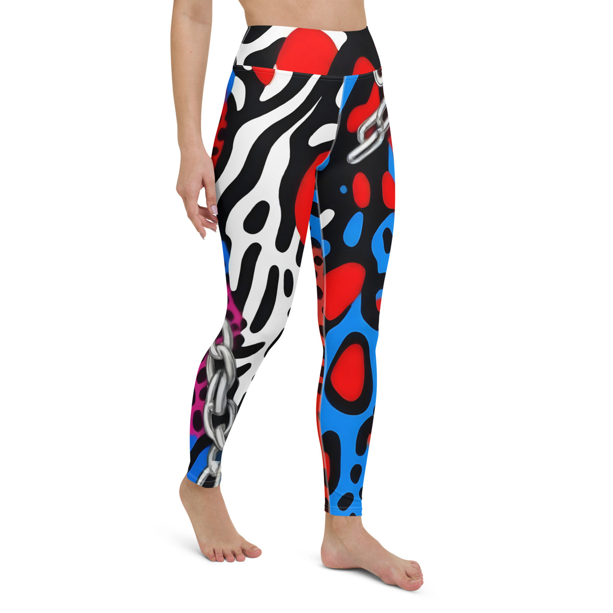 Latina Rocks Blue/Red Design Yoga Leggings