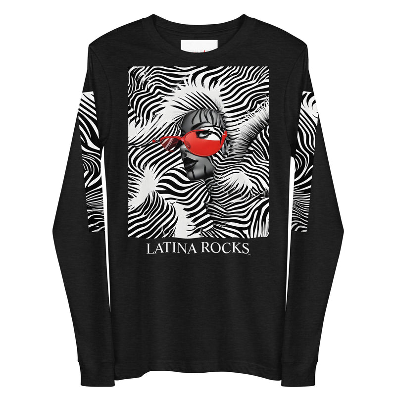 Latina Fashion- 80's Artsy Wild Women's Long Sleeve Tee