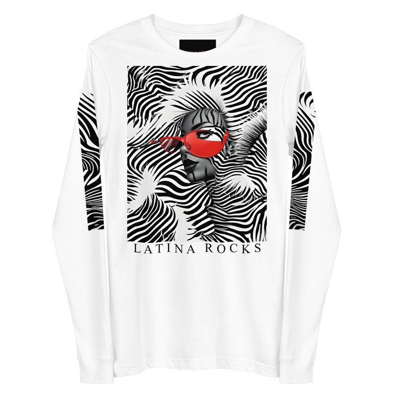 Latina Fashion- 80's Artsy Wild Women's Long Sleeve Tee