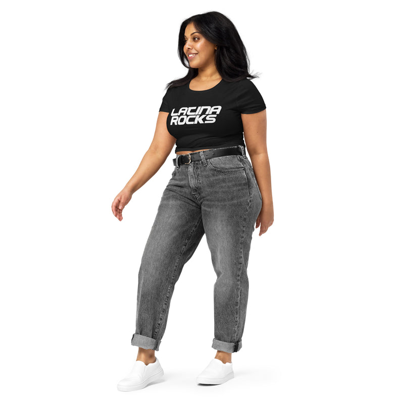 Latina Rocks Script Women’s Crop Tee