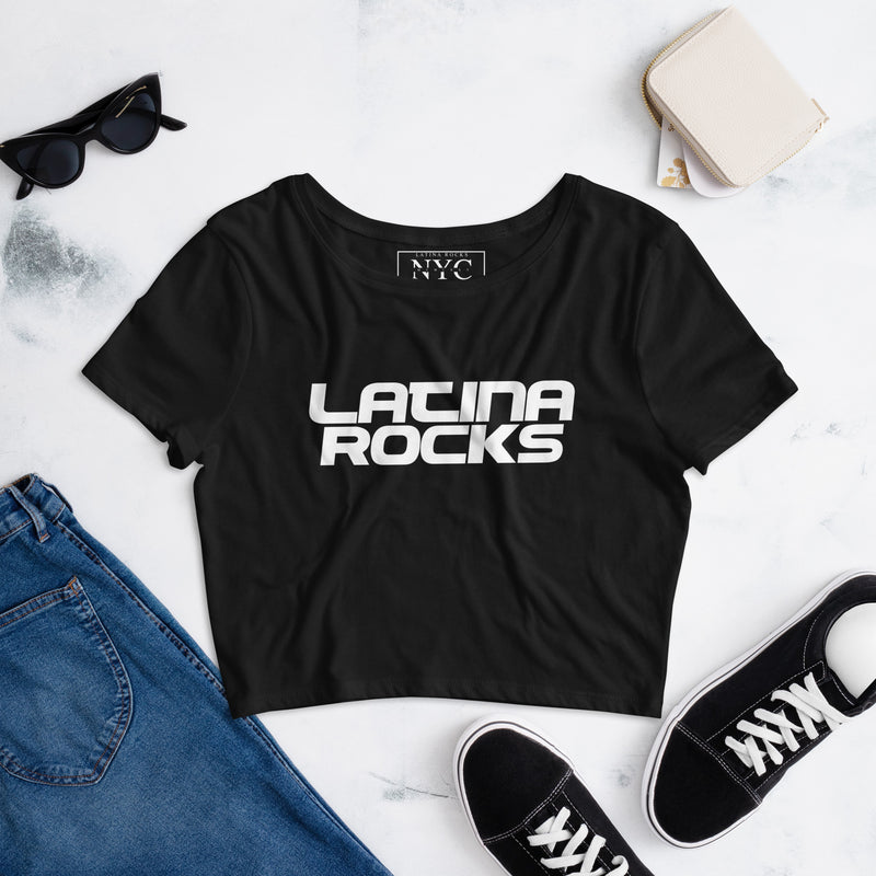 Latina Rocks Script Women’s Crop Tee