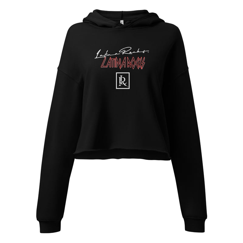 Latina Fashion- Latina Rocks Script Crop Hoodie