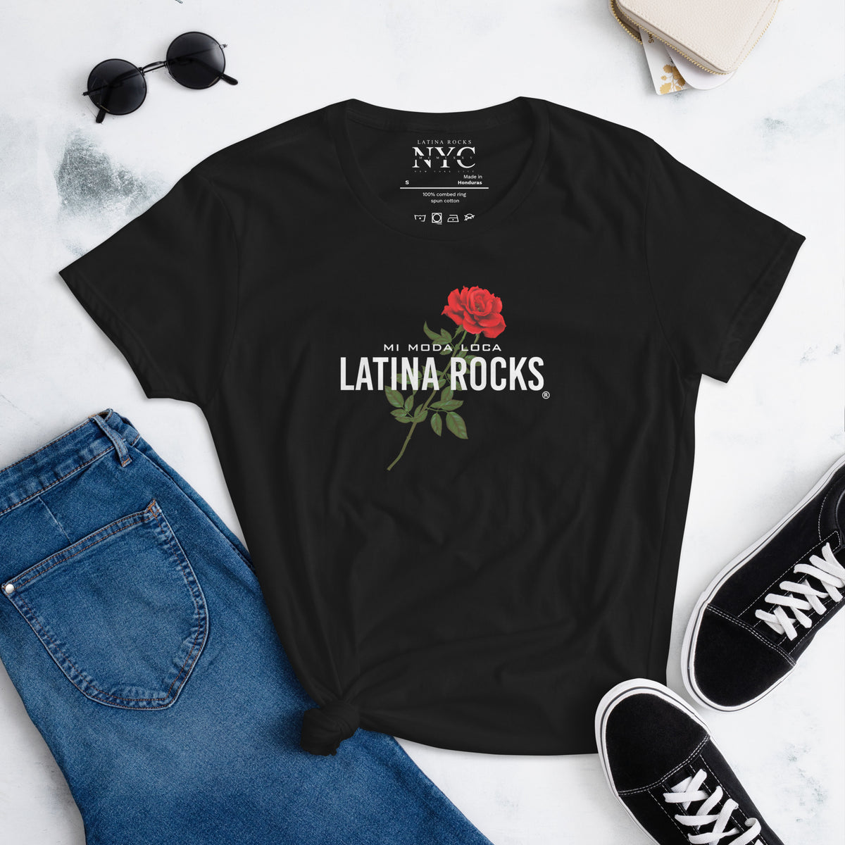 Latina Fashion- Latina Rocks Basic Women's Short Sleeve T-Shirt