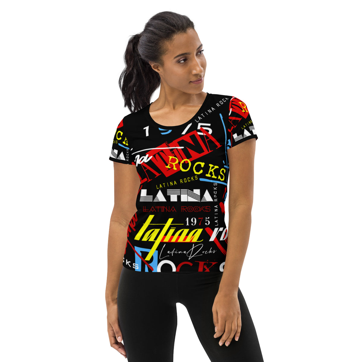 Latina Rocks Text Script Short Sleeve T-Shirt